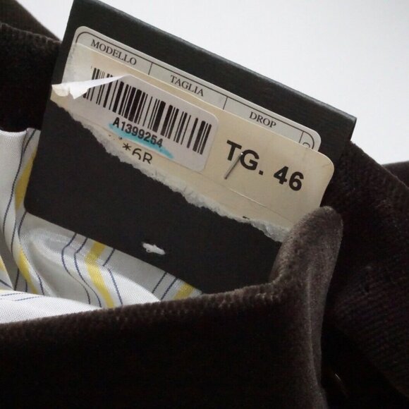 Sartoria Partenopea Brown Velour Velvet Cotton 2 Pc Suit Jacket Pants Sz 36 - Picture 9 of 10